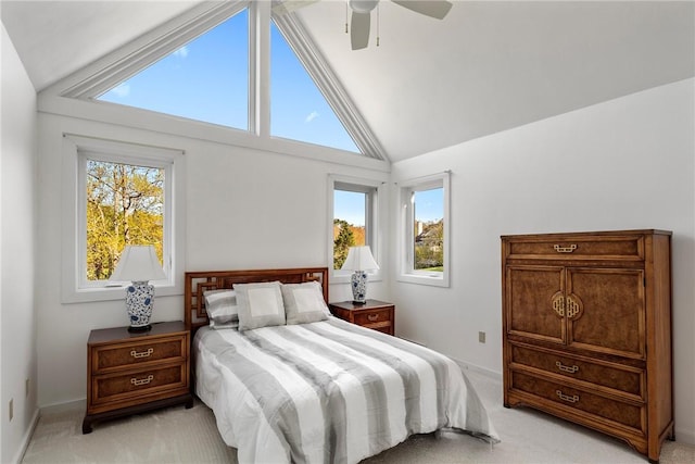 15 Hammersmith Rd Unit 19, Newport, RI 02840 - bedroom with lofted ceiling, light colored carpet, multiple windows, and baseboards