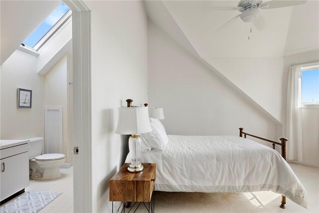 15 Hammersmith Rd Unit 19, Newport, RI 02840 - bedroom with a skylight and vaulted ceiling