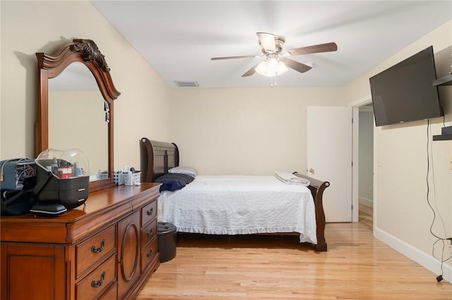 19 S Locust Ave, North Providence, RI 02911 - bedroom with light wood finished floors, a ceiling fan, and baseboards