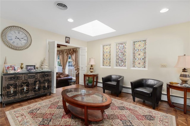 19 S Locust Ave, North Providence, RI 02911 - sitting room featuring a skylight and recessed lighting