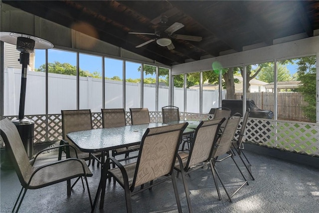 19 S Locust Ave, North Providence, RI 02911 - sunroom / solarium featuring a ceiling fan and outdoor dining space