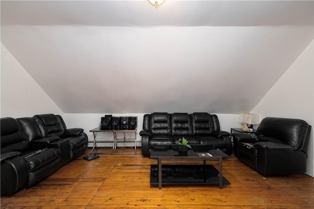 115 Division St, Pawtucket, RI 02860 - living room with hardwood / wood-style flooring, lofted ceiling, and baseboard heating