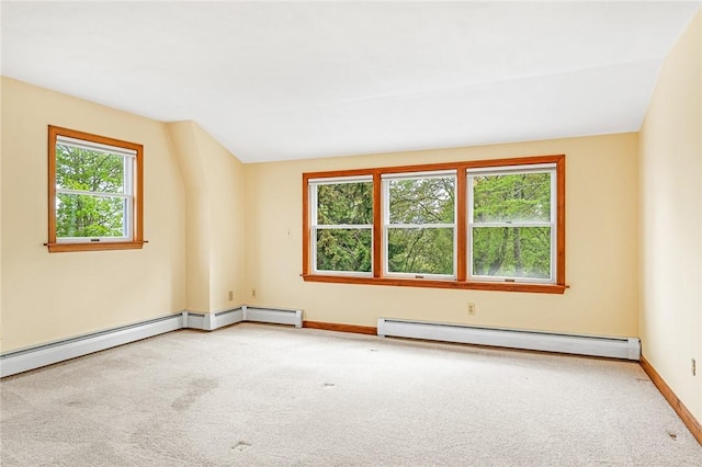 40 Wood Ave, Narragansett, RI 02882 - spare room with baseboard heating, carpet flooring, and baseboards