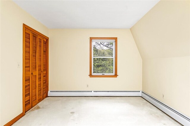 40 Wood Ave, Narragansett, RI 02882 - unfurnished bedroom featuring baseboard heating and a closet