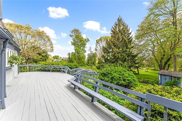 40 Wood Ave, Narragansett, RI 02882 - deck featuring view of wooded area