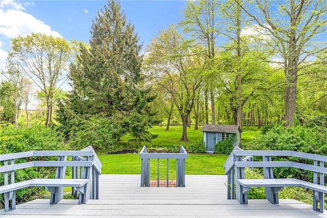 40 Wood Ave, Narragansett, RI 02882 - wooden deck featuring a yard