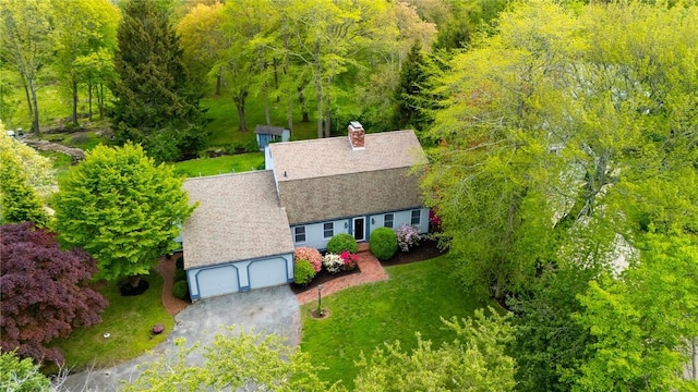 40 Wood Ave, Narragansett, RI 02882 - view from above of property featuring a forest