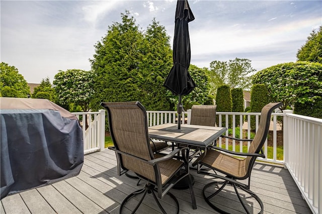 500 Mendon Rd Unit 116, Cumberland, RI 02864 - wooden terrace featuring outdoor dining space and area for grilling