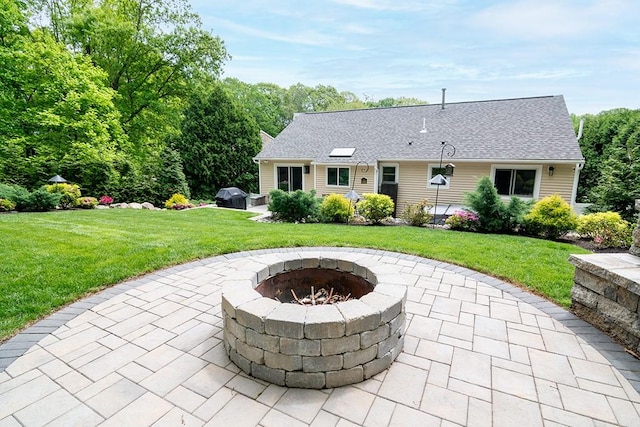26 Ivy Hollow Ct, Cranston, RI 02921 - view of patio with a fire pit
