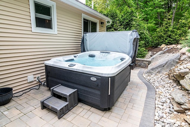 26 Ivy Hollow Ct, Cranston, RI 02921 - view of patio with a hot tub