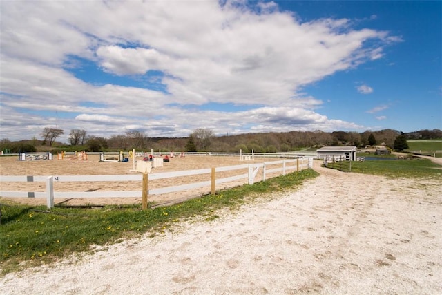 3622 Main Rd, Tiverton, RI 02878 - view of dirt / gravel road featuring a rural view and an enclosed riding area