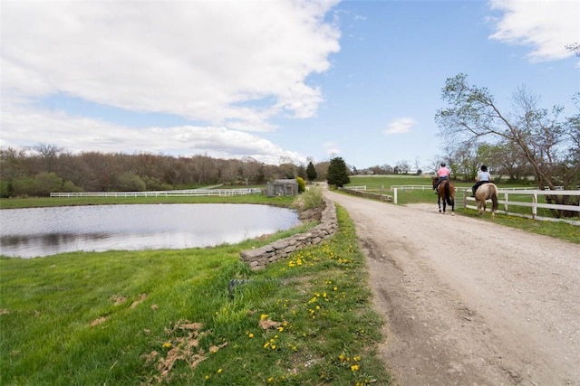 3622 Main Rd, Tiverton, RI 02878 - view of dirt / gravel road featuring a water view