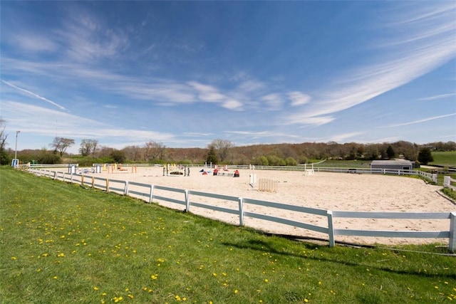 3622 Main Rd, Tiverton, RI 02878 - view of green lawn with a view of rural / pastoral area and an outdoor riding arena