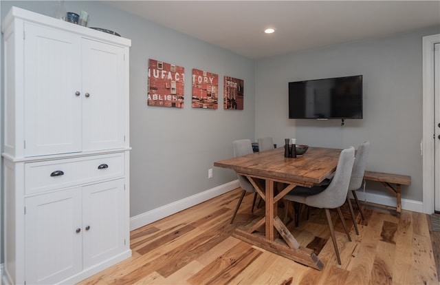 24 Southmayd St, Newport, RI 02840 - dining room featuring light wood-style floors, baseboards, and recessed lighting