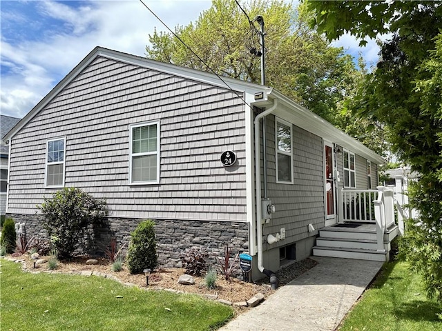24 Southmayd St, Newport, RI 02840 - view of property exterior featuring a yard
