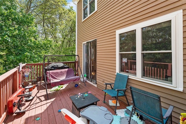 607 Brookhaven Ln, Woonsocket, RI 02895 - view of wooden deck
