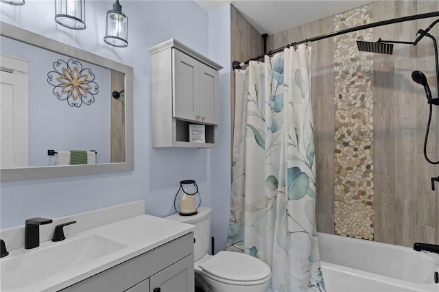 261 Columbus Ave, Pawtucket, RI 02861 - bathroom featuring vanity, shower / bath combo, and toilet
