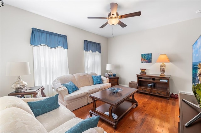 2 Francis St, Coventry, RI 02816 - living room featuring a ceiling fan and wood finished floors