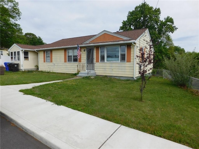 view of single story home