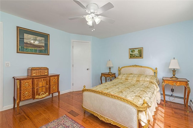40 Haverhill Ave, North Kingstown, RI 02852 - bedroom with wood finished floors, baseboards, and ceiling fan
