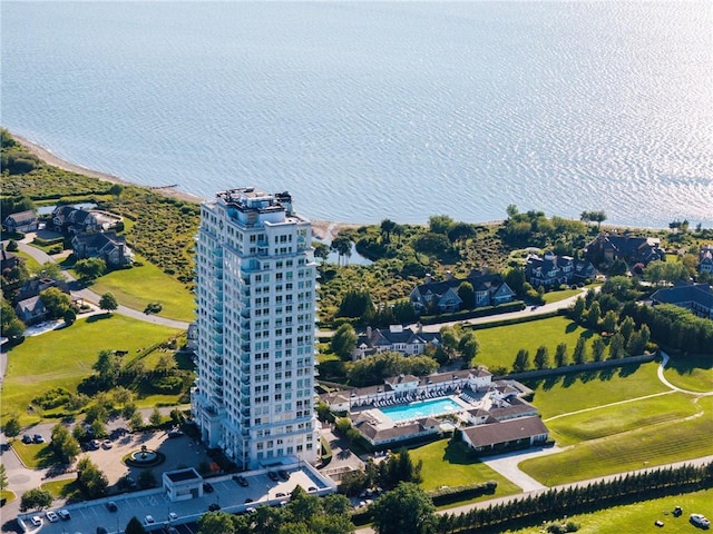 1 Tower Dr Unit 203, Portsmouth, RI 02871 - drone / aerial view of a nearby body of water and a pool area