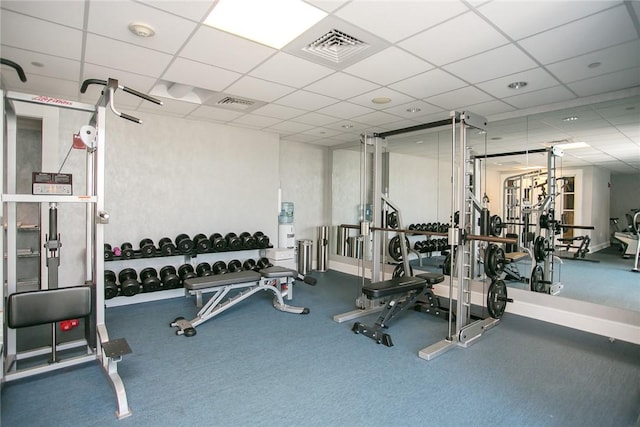1 Tower Dr Unit 203, Portsmouth, RI 02871 - exercise room with a paneled ceiling