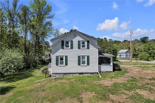 72 Old Danielson Pike, Foster, RI 02825 - view of property exterior featuring a yard