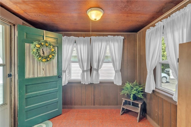 72 Old Danielson Pike, Foster, RI 02825 - entrance foyer featuring plenty of natural light and wood walls