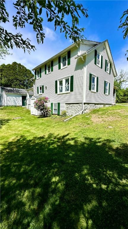 72 Old Danielson Pike, Foster, RI 02825 - back of property with a lawn