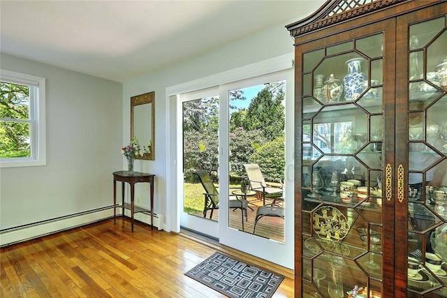 9 Misty River Ter, Narragansett, RI 02874 - entryway featuring wood finished floors and a baseboard heating unit