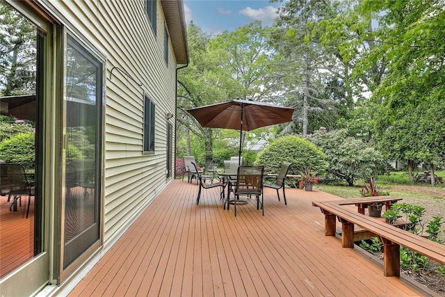 9 Misty River Ter, Narragansett, RI 02874 - deck featuring outdoor dining area and view of wooded area