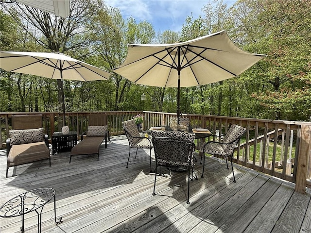 36 Jasmine Cir, North Kingstown, RI 02874 - wooden terrace with outdoor dining area