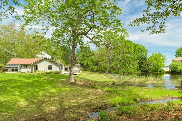 140 Baycliff Dr, Warwick, RI 02818 - view of green lawn featuring a water view