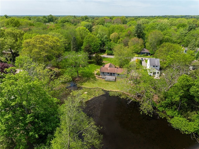 140 Baycliff Dr, Warwick, RI 02818 - view from above of property with a forest and a nearby body of water