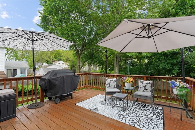 52 Eddy St, North Providence, RI 02911 - wooden deck with area for grilling