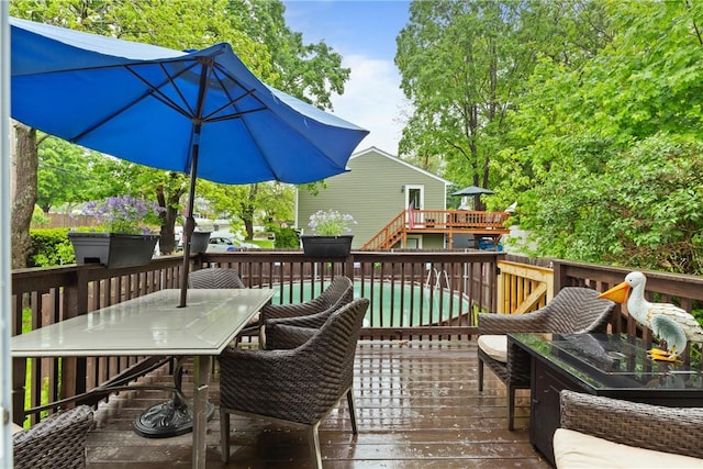 27 Aberdeen St, West Warwick, RI 02893 - deck with outdoor dining space