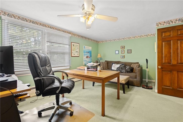 10 Bartlett Rd, Middletown, RI 02842 - office with carpet floors, a ceiling fan, and baseboards