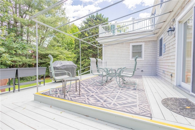 10 Bartlett Rd, Middletown, RI 02842 - deck featuring outdoor dining area