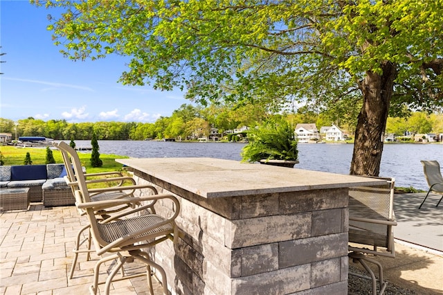 250 Shippee Plat Rd, Coventry, RI 02816 - view of patio / terrace featuring a water view