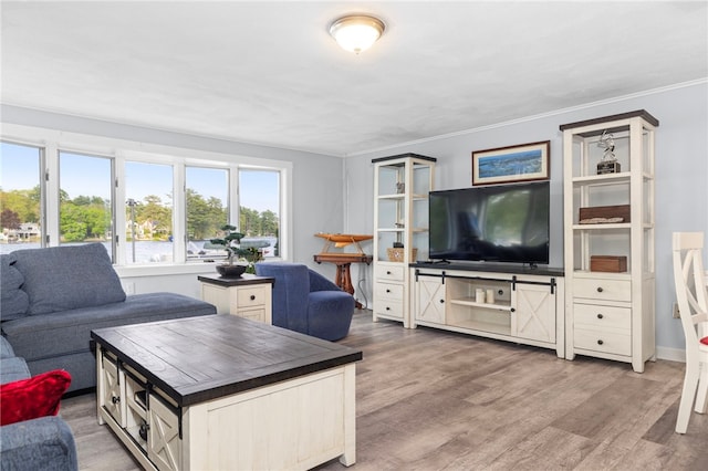 250 Shippee Plat Rd, Coventry, RI 02816 - living room featuring wood finished floors and crown molding