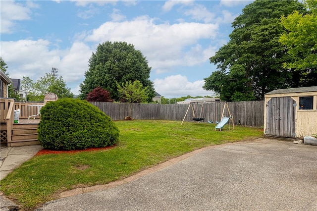 71 Julian St, Pawtucket, RI 02861 - view of yard featuring a playground and a deck