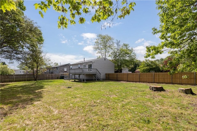 99 Scranton Ave, Warwick, RI 02888 - view of yard with stairs and a deck