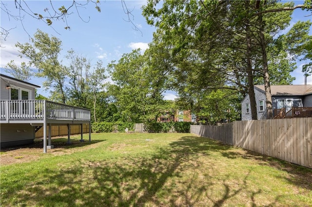 99 Scranton Ave, Warwick, RI 02888 - view of yard featuring a wooden deck