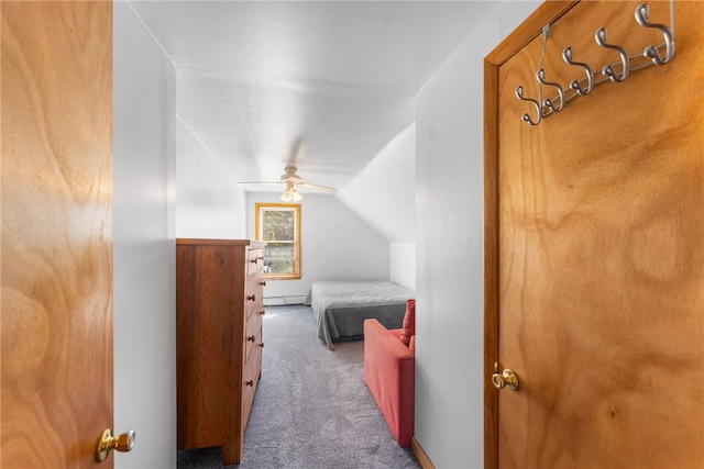 34 Bates Ave, Coventry, RI 02816 - bedroom with carpet floors, vaulted ceiling, and a ceiling fan