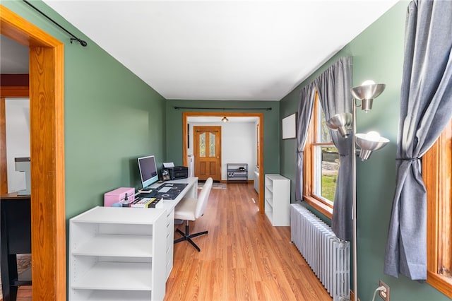 34 Bates Ave, Coventry, RI 02816 - office area featuring radiator heating unit and light wood finished floors