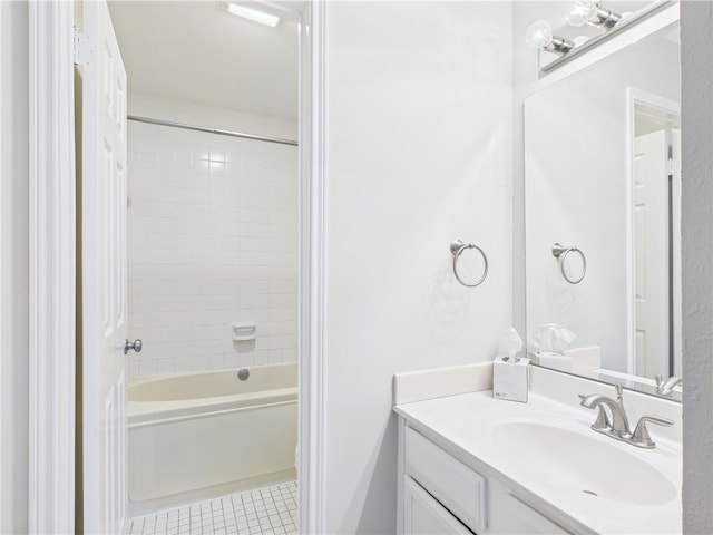 626 Smithfield Rd Unit 909, North Providence, RI 02904 - full bathroom with tile patterned floors, vanity, and shower / washtub combination
