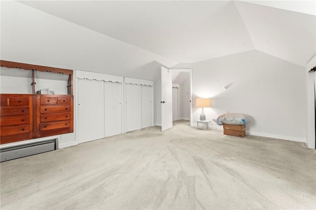 12 Arlington St, Westerly, RI 02891 - additional living space featuring vaulted ceiling, carpet flooring, and baseboards