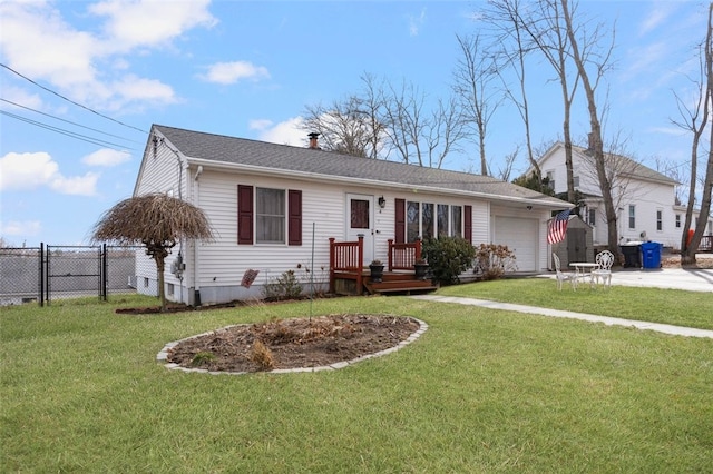 4 Aberdeen St, West Warwick, RI 02893 - ranch-style home featuring an attached garage and concrete driveway