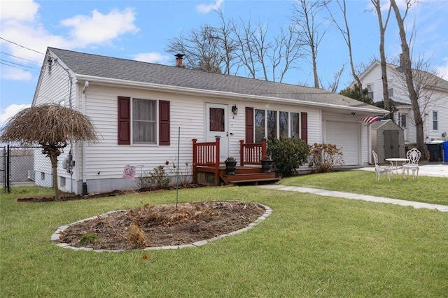 4 Aberdeen St, West Warwick, RI 02893 - single story home featuring an attached garage, driveway, and roof with shingles