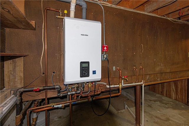 417 Privilege St, Woonsocket, RI 02895 - utility room featuring water heater